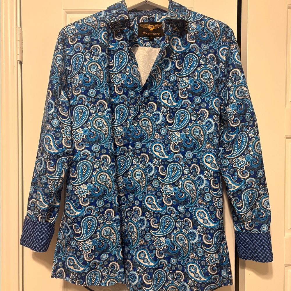 Premier Blue Paisley Shirt